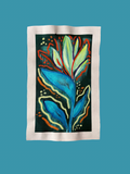 Raw Canvas - Original Floral Painting