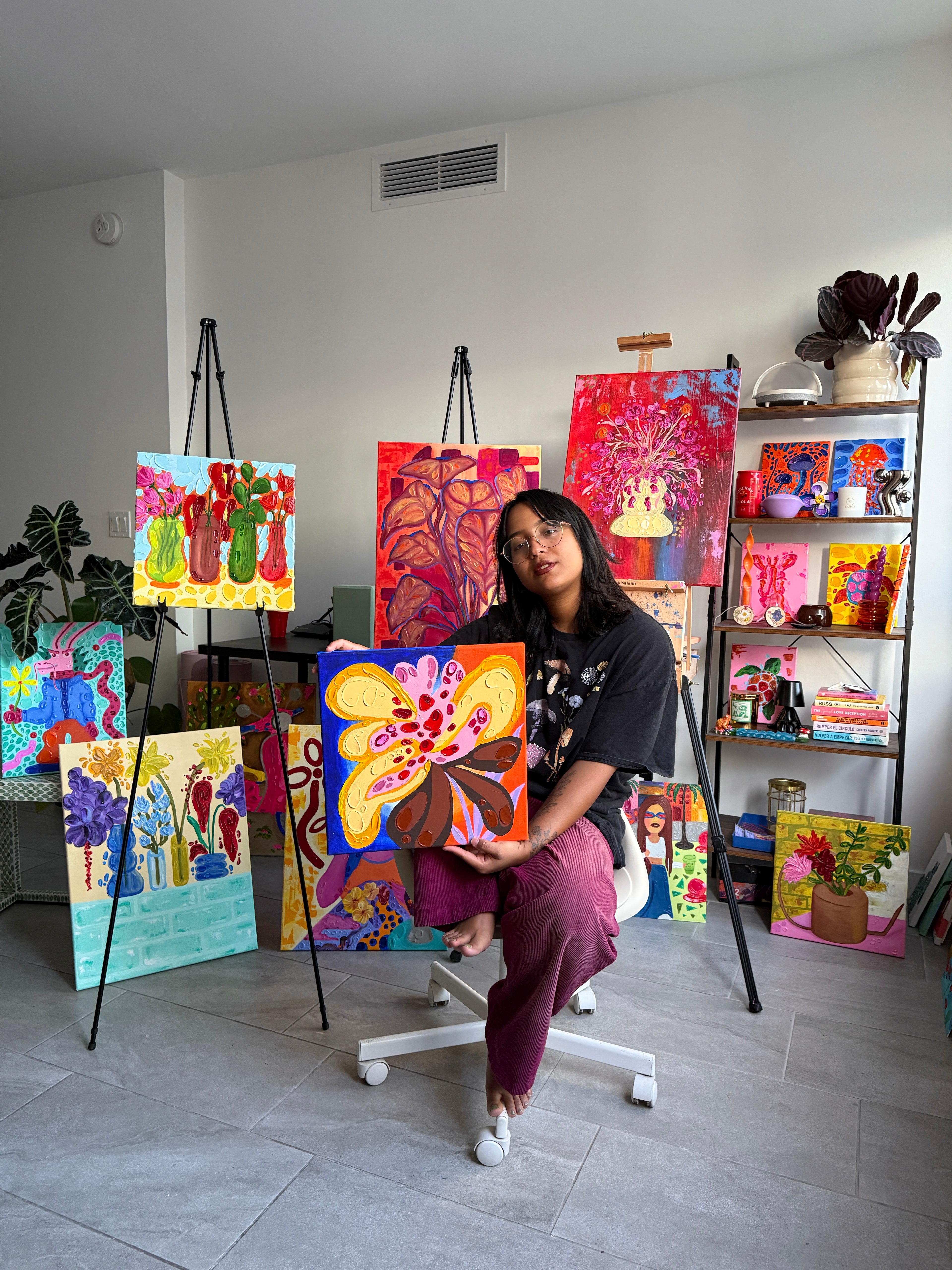 Delicate is a Lie - Original Floral Painting