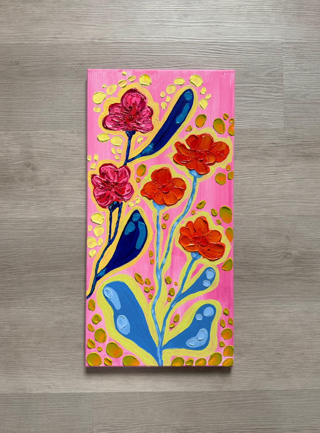 Bloomwave I - Original Textured Floral Painting
