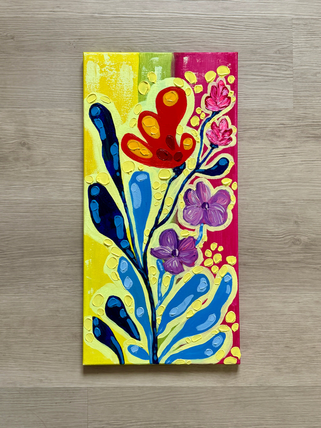 Bloomwave III - Original Textured Floral Painting