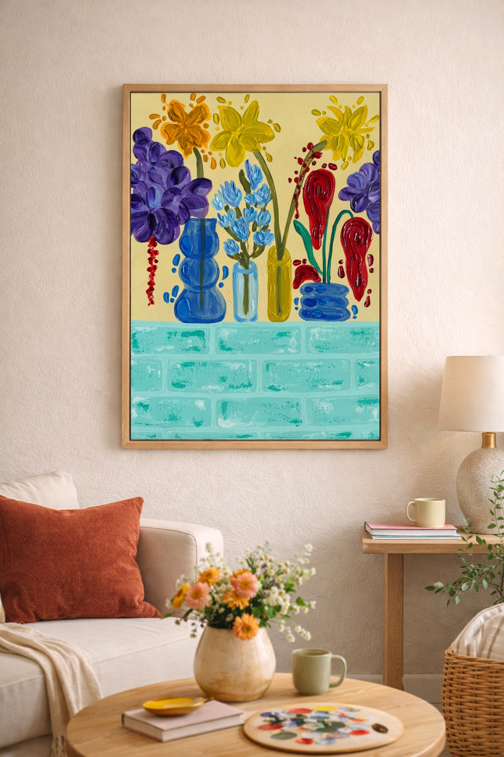Bottled Blooms - Original Floral Painting