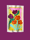 Raw Canvas- Original Floral Painting