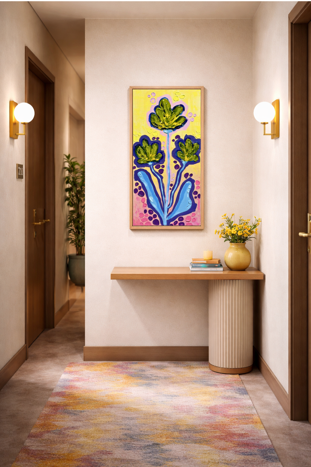 Bloomwave II - Original Textured Floral Painting