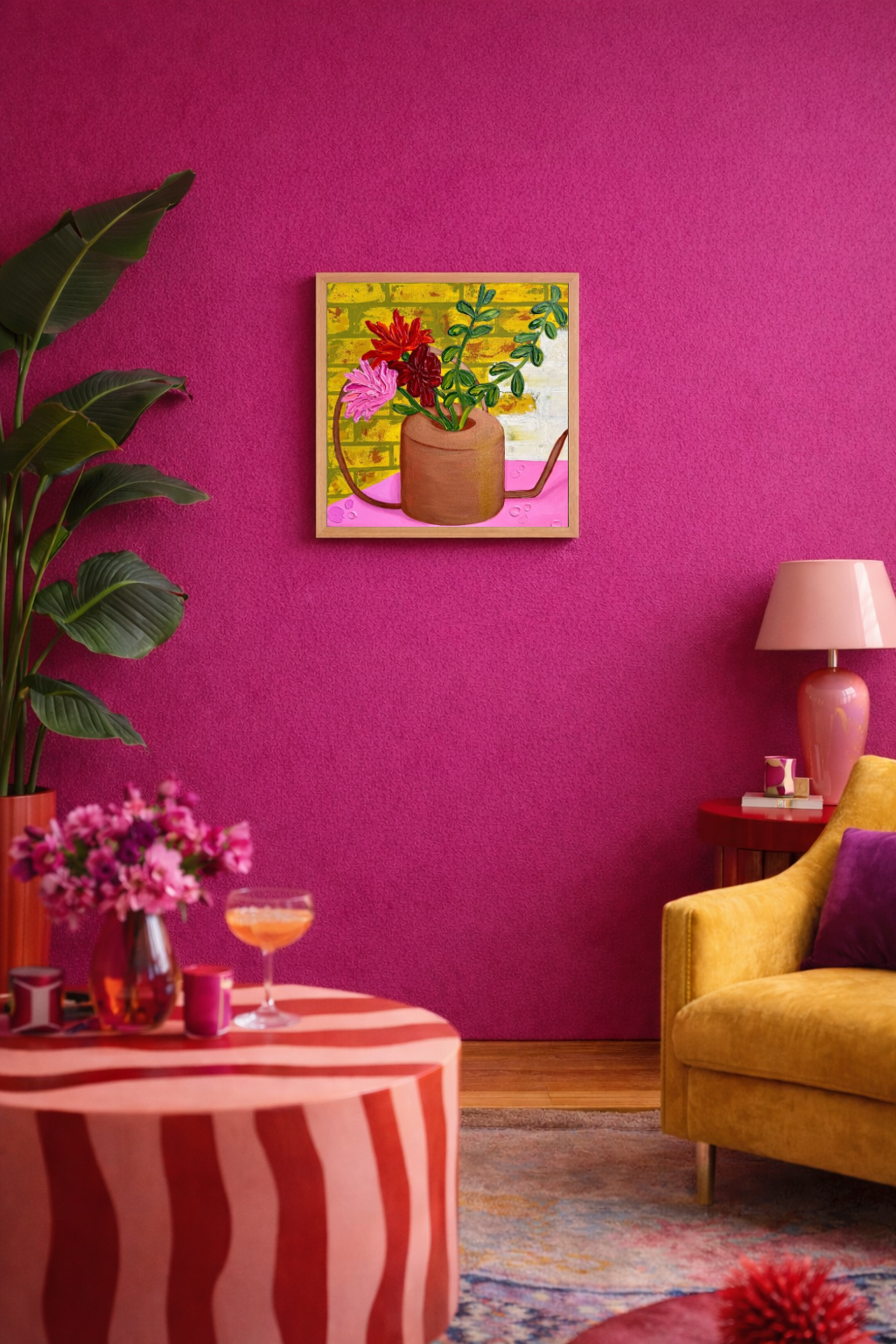 Water Me With Intention - Original Floral Painting