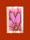 Raw Canvas - Original Floral Painting