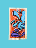 Raw Canvas - Original Floral Painting
