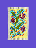 Raw Canvas - Original Floral Painting