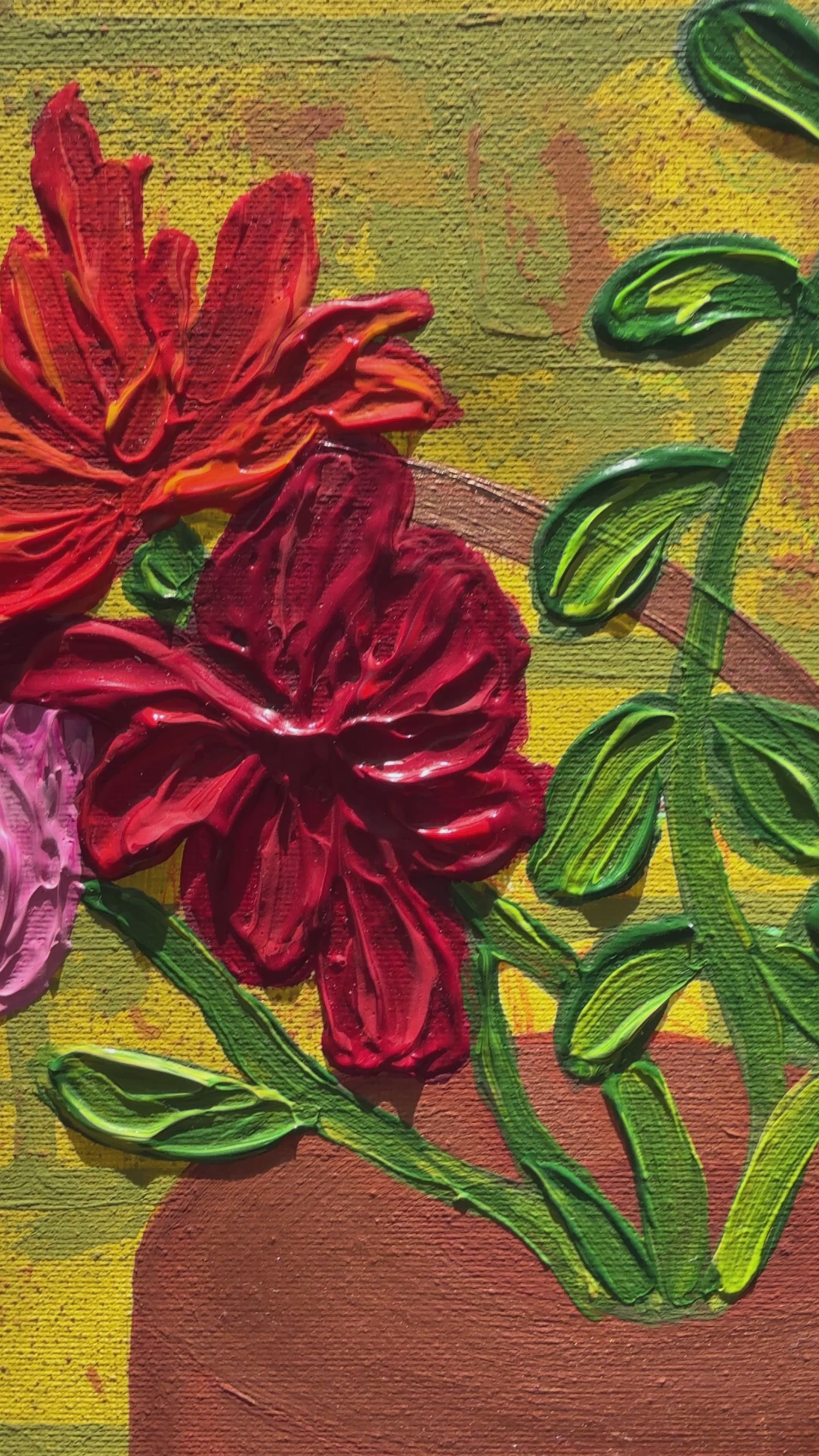 Water Me With Intention - Original Floral Painting