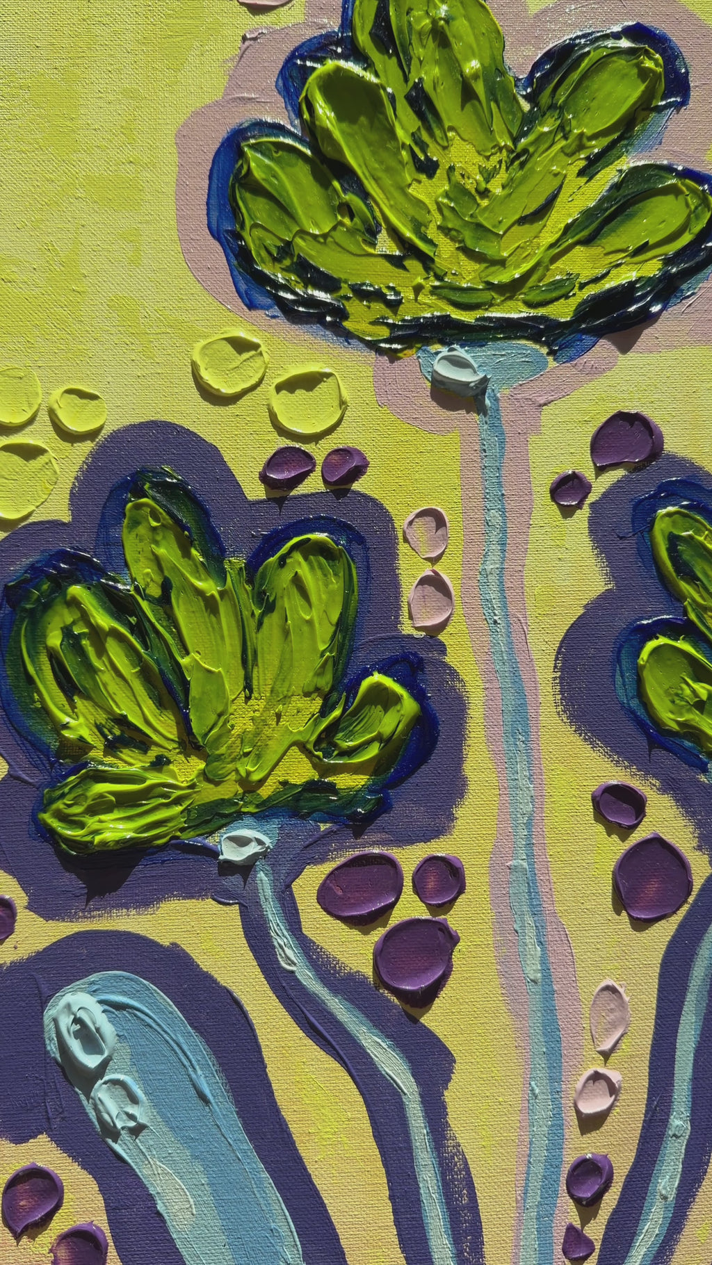 Bloomwave II - Original Textured Floral Painting
