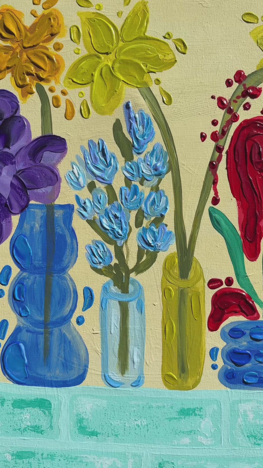 Bottled Blooms - Original Floral Painting