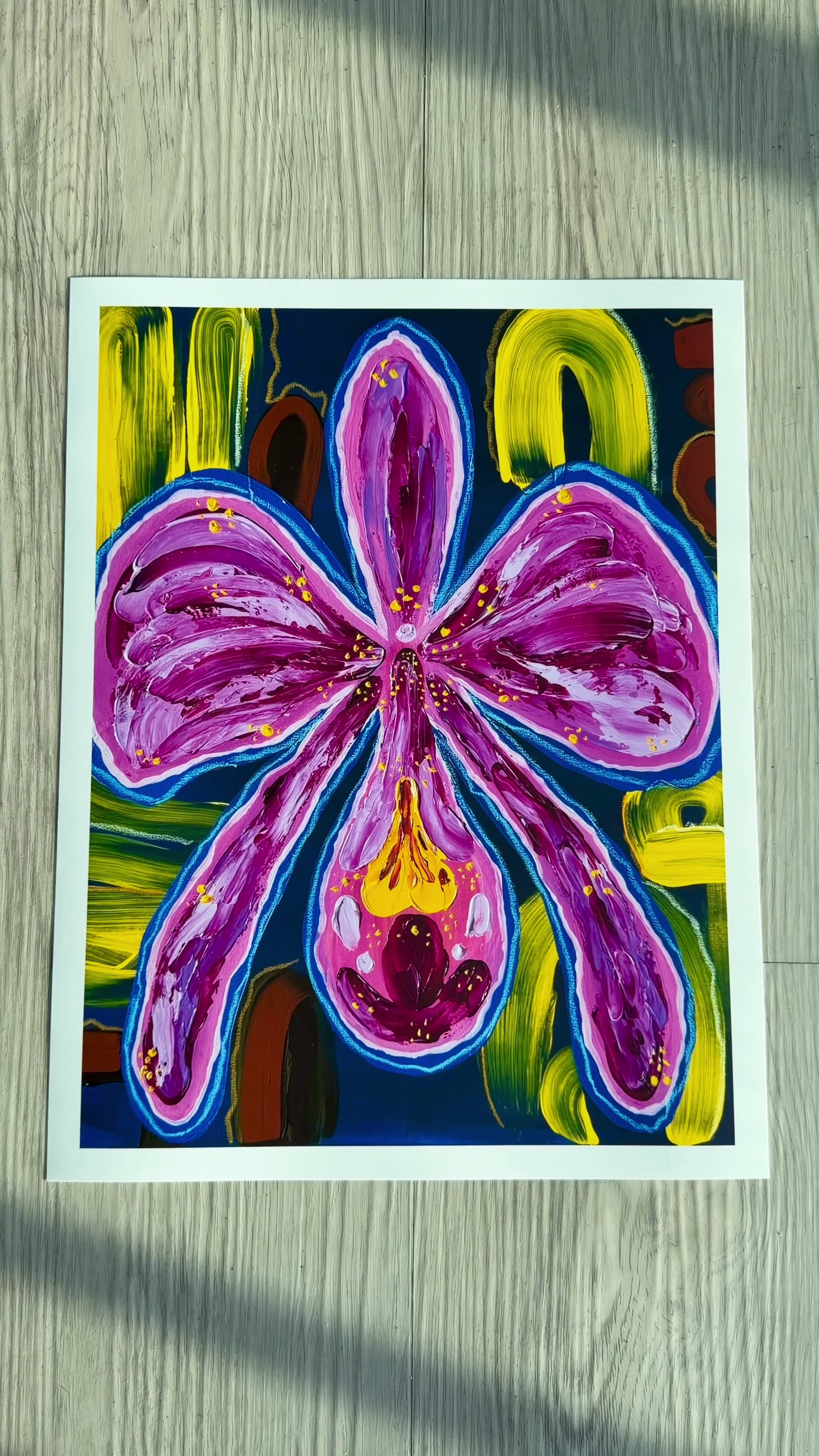 Orchid chaos - Floral Art Print Print